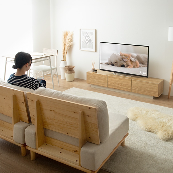 テレビ台 ローボード テレビボード 幅150cm 32〜50インチ フロート風