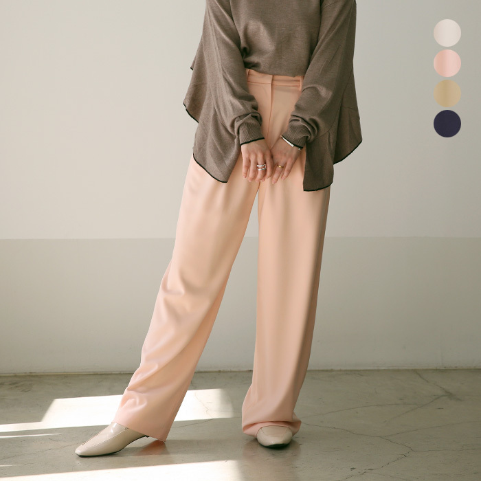 【22SSコレクション】CLANE〔クラネ〕12110-7032BASIC TUCK PANTS/ベーシックタックパンツ【P2】 ウォーザード CLANEクラネBELT TUCK PANTSブラック2松本恵奈 TAPERED カジュアルパンツ