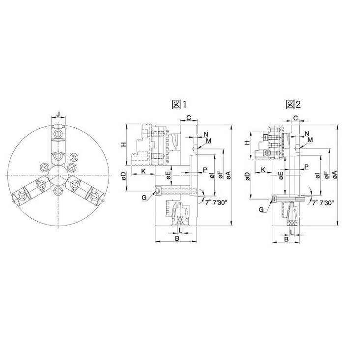 ポイント5倍】【直送品】 ファーステック 直装型3爪生硬兼用スクロール