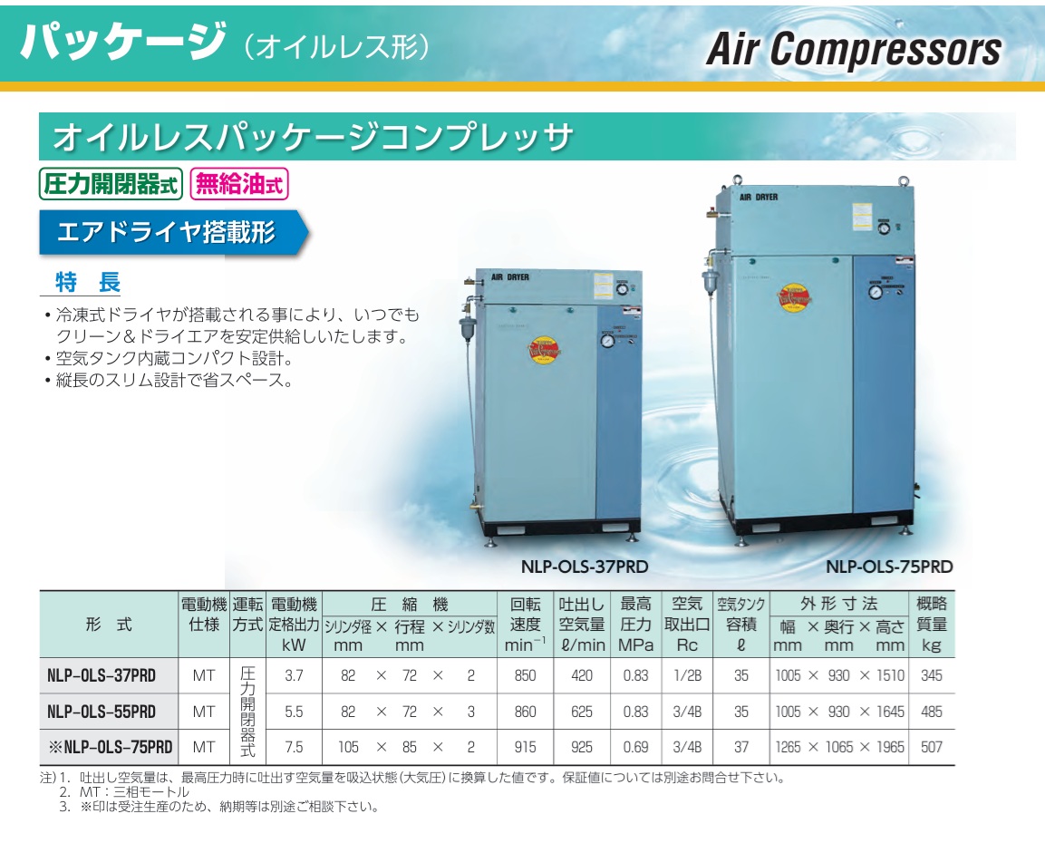 【ポイント5倍】【直送品】 富士コンプレッサー...の詳細画像1