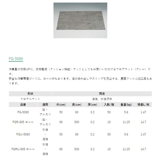 【ポイント10倍】【直送品】 カクイ オイルキャッチャー フロアーマット FG-5090の画像