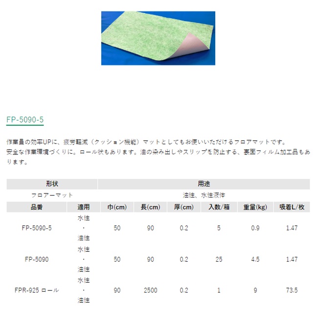 【ポイント10倍】【直送品】 カクイ オイルキャッチャー フロアーマット FP-5090の画像