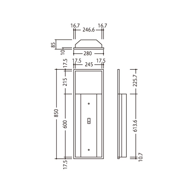 【ポイント5倍】【直送品】 満点商会 消火器ボックス MHVS-STL 半埋込型オープンの画像
