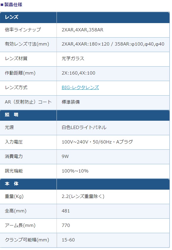 【ポイント5倍】オーツカ光学 LED照明拡大鏡 OLIGHT5-F-4XAR (フリーアーム式)_1