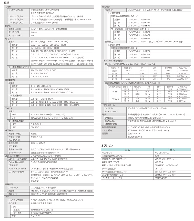 【ポイント5倍】【直送品】 リオン 汎用振動計...の詳細画像3