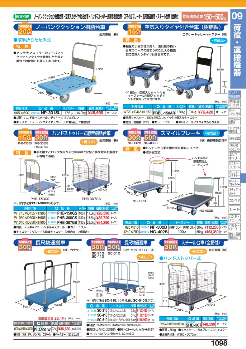 直送品】 サカエ 長尺物運搬車 SC-310 (211368) 【特大・送料別】 販売