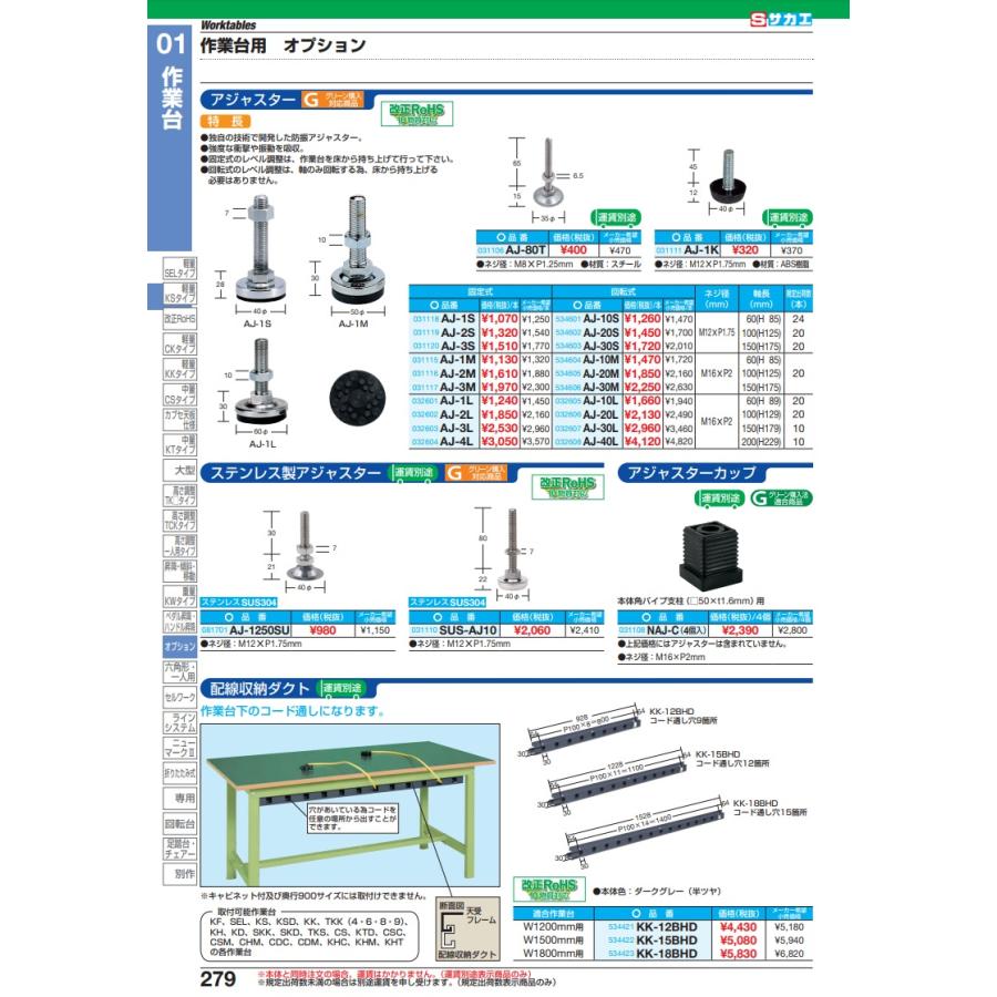 直送品】 サカエ アジャスター AJ-1L (032601) :saka-aj-1l:道具屋さん!店 通販 SAKAE サカエ アジャスター AJ-1L