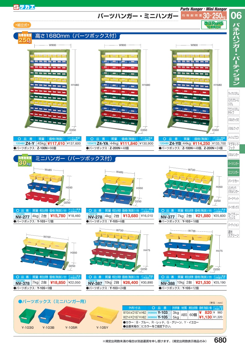【ポイント10倍】【直送品】 サカエ パーツハ...の詳細画像1