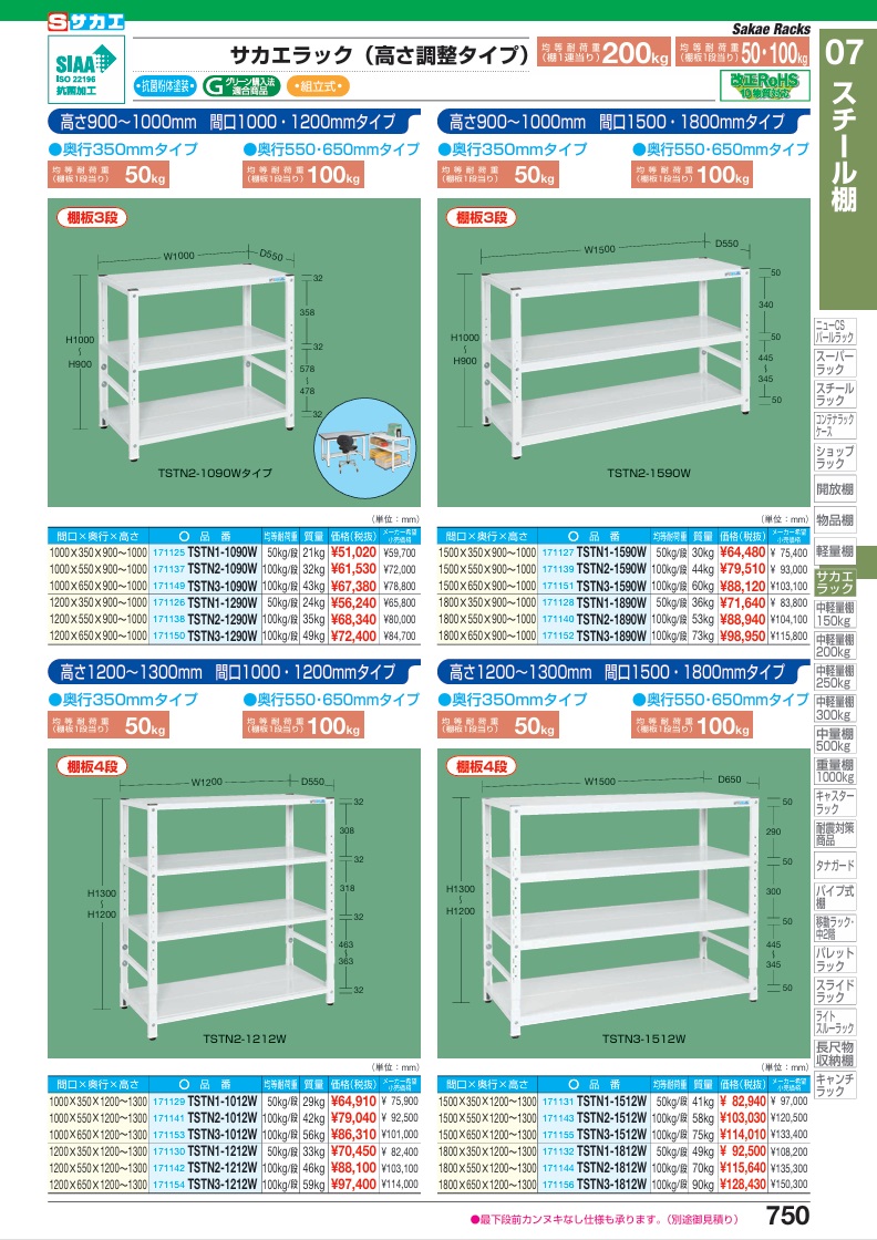 サカエ SAKAE BFW2112K03R 直送 代引不可 中量ボトムフリーラック