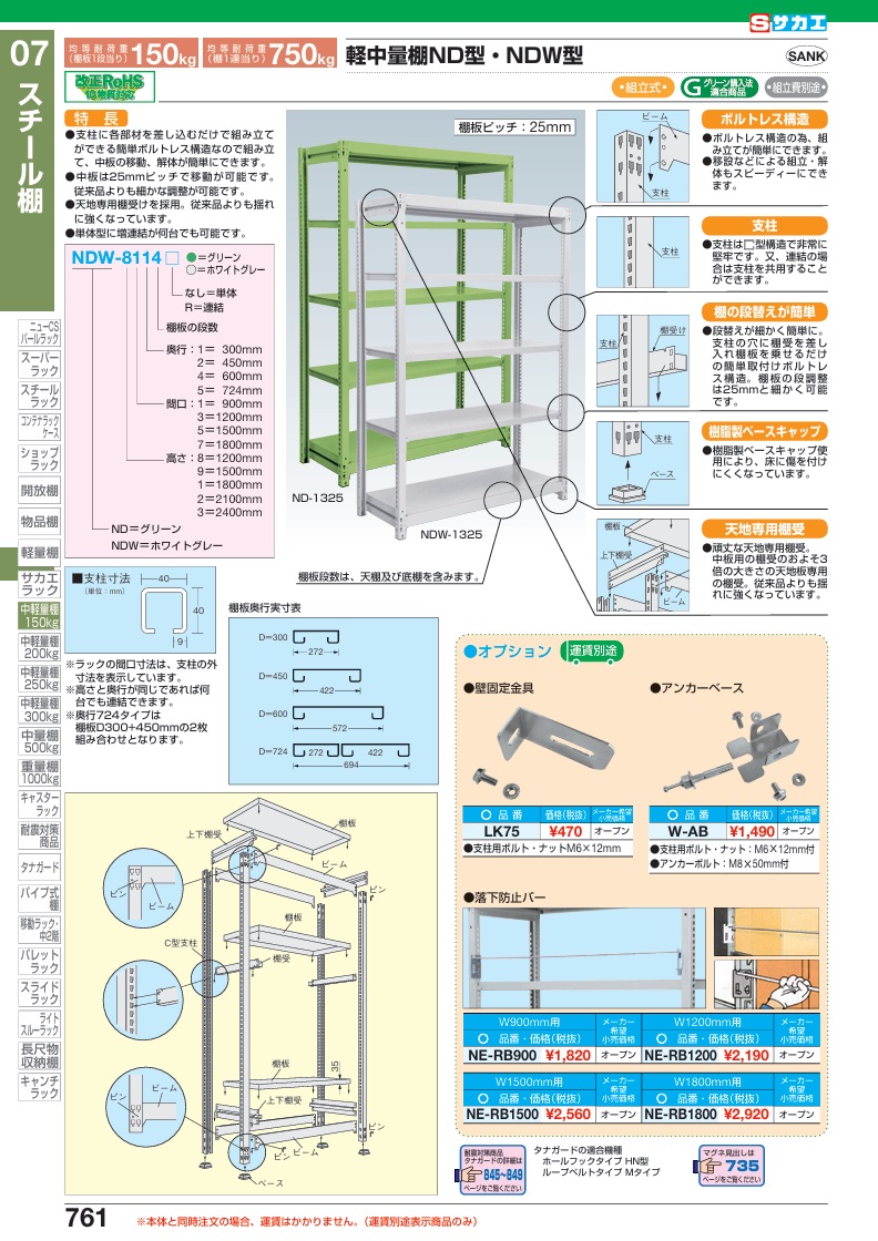 【直送品】 サカエ 軽中量ND型・NDW型/キ...の詳細画像1