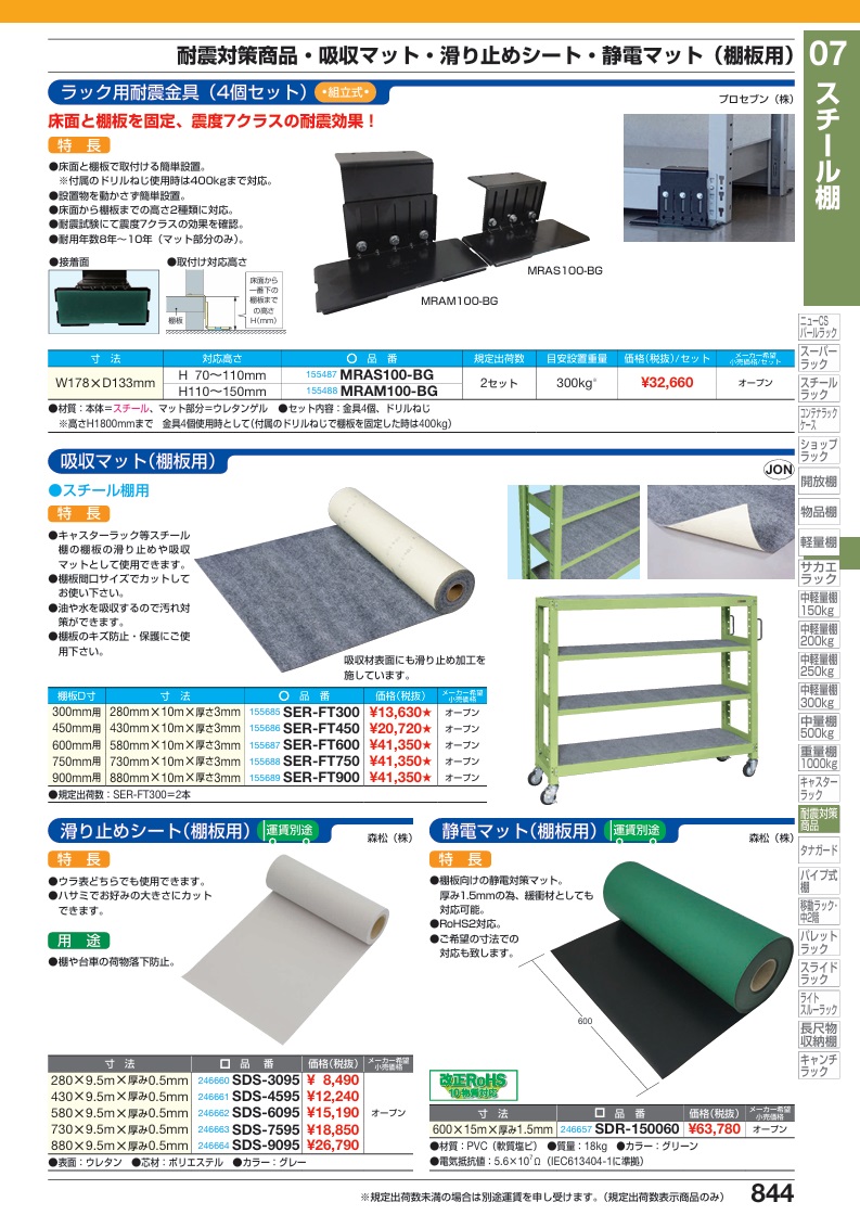 【ポイント10倍】【直送品】 サカエ 滑り止めシート SDS-3095 (246660) 【特大・送料別】の画像
