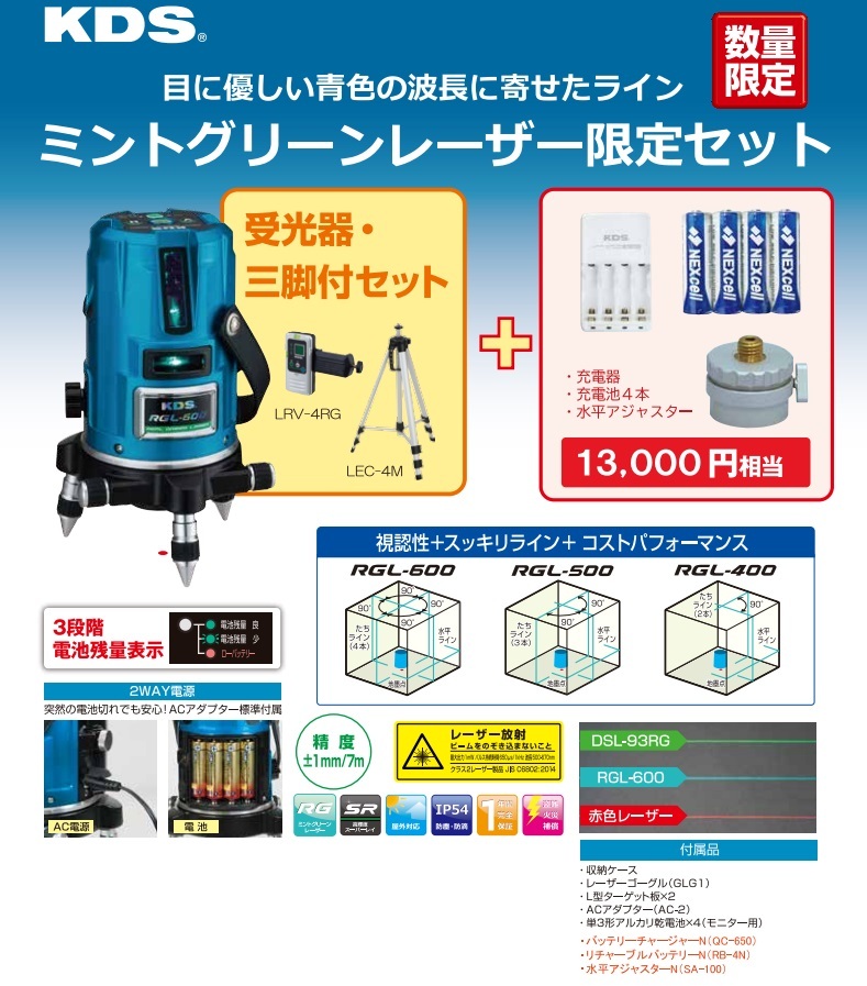 ＷＥＢ限定カラー有 ムラテックKDS [ミントグリーンレーザー限定セット