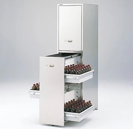 直送品】 アズワン 耐震ステンレス薬品庫(SUS430) SN-1845S4 (3-4462 