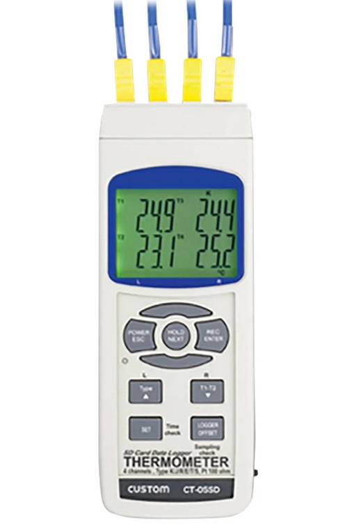 小物などお買い アズワン 4チャンネル温度計 CT-05SD (1-2876-01) 《計測・測定・検査》