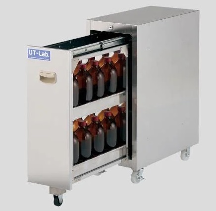 【ポイント5倍】【直送品】 アズワン 薬品保管ユニット(UT-Lab.)251×500×652mm SS1-UTC (2-708-01) 《実験設備・保管》 【大型】