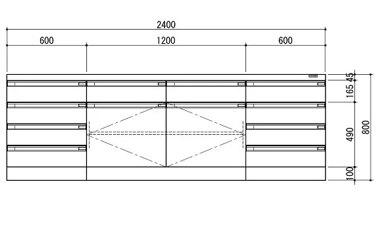 直送品】 アズワン サイド実験台 AP1O-2407-W (3-1280-12) 《実験設備