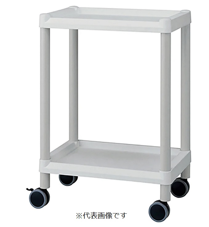 【ポイント10倍】【直送品】 アズワン モバイルイージーカート 2段 540×370×770 グレー ME11A (3-6495-01) 《実験設備・保管》 【大型】