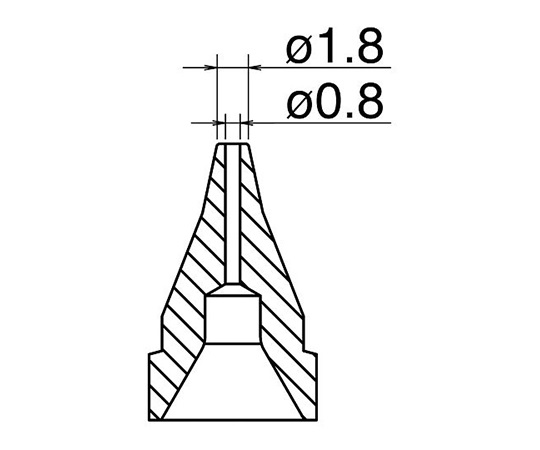 【ポイント5倍】アズワン はんだ吸取器用ノズル N61-04 (3-9242-14) 《研究・実験用機器》｜douguyasan