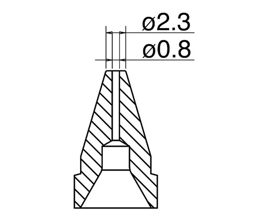 【ポイント10倍】アズワン はんだ吸取器用ノズル N61-07 (3-9242-17) 《研究・実験用機器》｜douguyasan