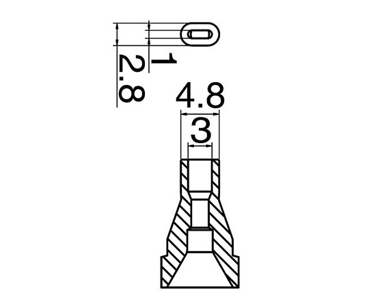 【ポイント5倍】アズワン はんだ吸取器用ノズル N61-15 (3-9242-25) 《研究・実験用機器》｜douguyasan