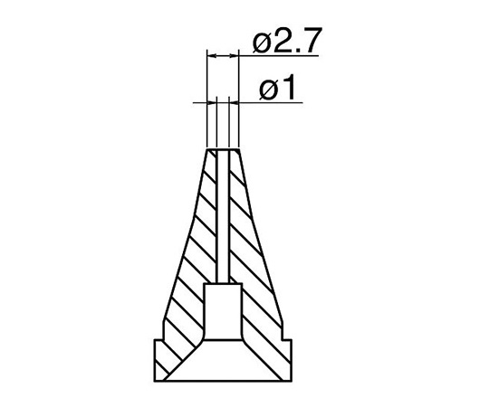 【ポイント10倍】アズワン はんだ吸取器用ノズル N60-02 (3-9243-12) 《研究・実験用機器》｜douguyasan