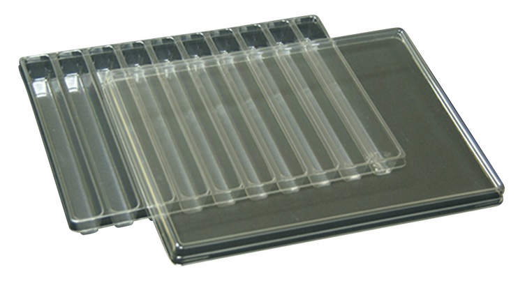 �y�|�C���g5�{�z�A�Y���� �T���v���ۊǃg���[ 5���� 210×297×25mm 1×10�}�X T-004-10 (61-9950-15) �s�����ݔ��E�ۊǁt