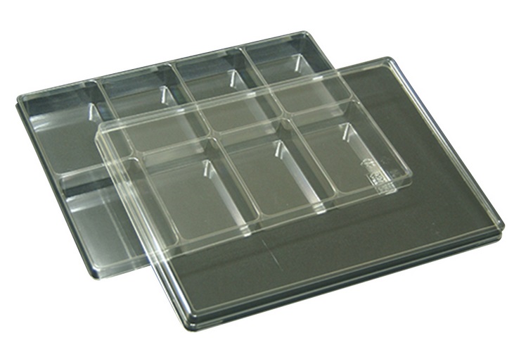 �y�|�C���g10�{�z�A�Y���� �T���v���ۊǃg���[ 5���� 210×297×25mm 2×4�}�X T-005-08 (61-9950-18) �s�����ݔ��E�ۊǁt