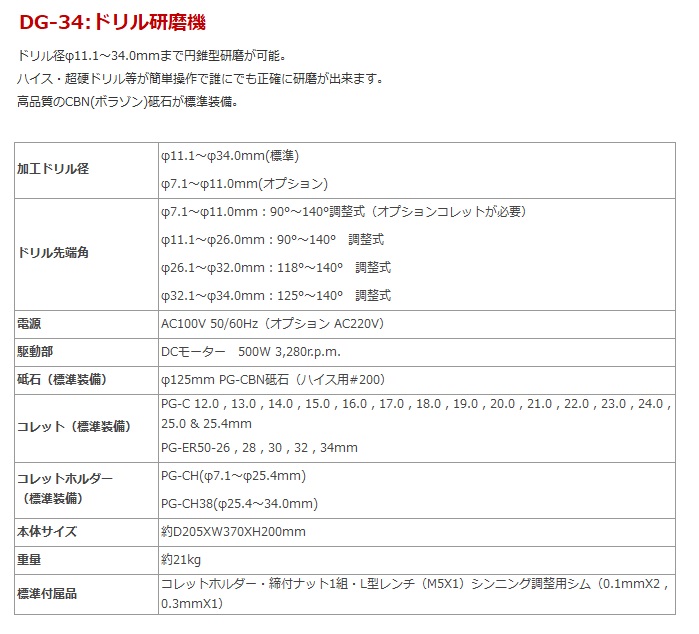 【直送品】 ホータス (HOTAS) ドリル研磨機 DG-34 【大型】｜douguyasan｜02