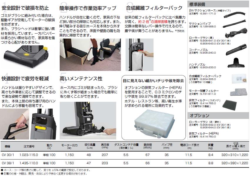 ケルヒャー (KARCHER) アップライトタイプクリーナー CV38 (1.435