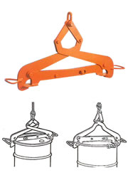 【ポイント5倍】【直送品】 イーグル・クランプ ドラム缶用クランプ DLWII-500 (000000003252) 両つり 《専用クランプ》