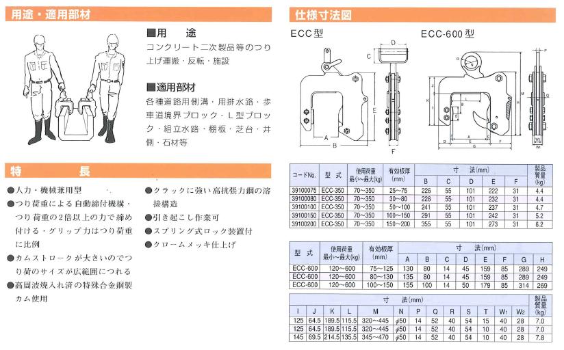 ○送料無料○ オアシスプラスU字溝用クランプ 4個セット ECC-350 30-80