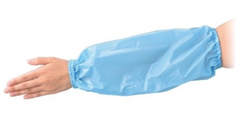  エブノ PEVA腕カバー ブルー No.735 フリーサイズ 360双(12双×30袋) 《アームカバー》
