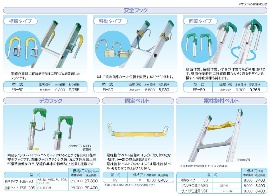 直送品】 ナカオ (NAKAO) はしご オプション 電柱抱付ベルト VST