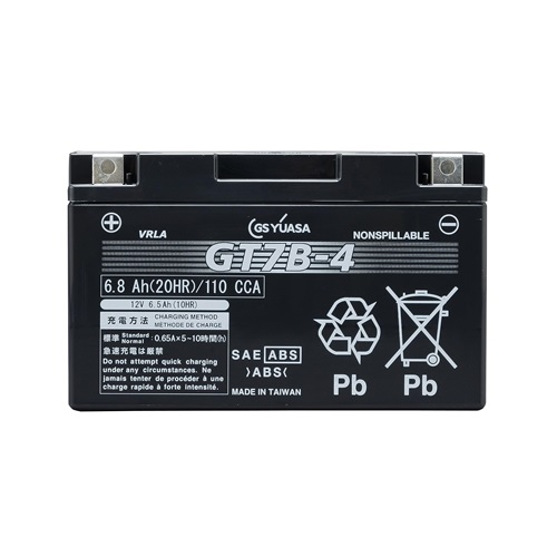 【直送品】 GSユアサ バッテリー バイク用 VRLA 制御弁式 液入・充電済み 12V GT7B-4 (GT7B-4-GY-C-ZZ1)｜douguyasan