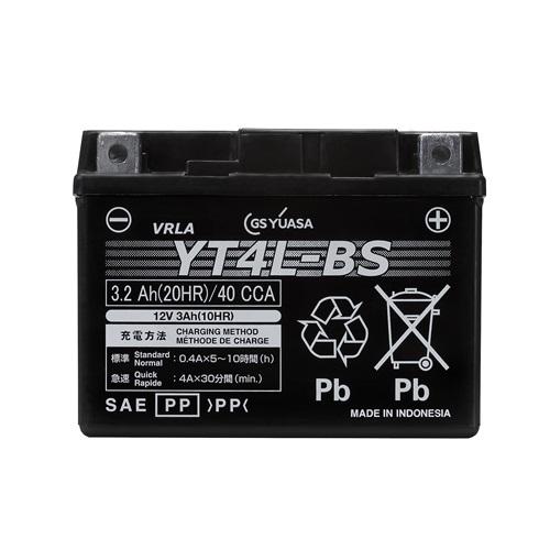  GSユアサ バッテリー バイク用 VRLA 制御弁式 液入・充電済み 12V YT4L-BS (YT4L-BS-GY3-C)