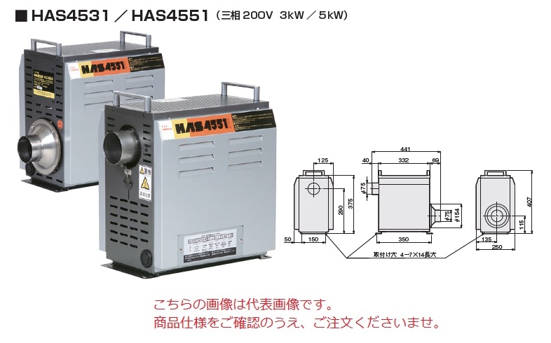 【ポイント5倍】八光電機 熱風発生機 HAS4551 (00700641) :p5 hakd 00700641:道具屋さん