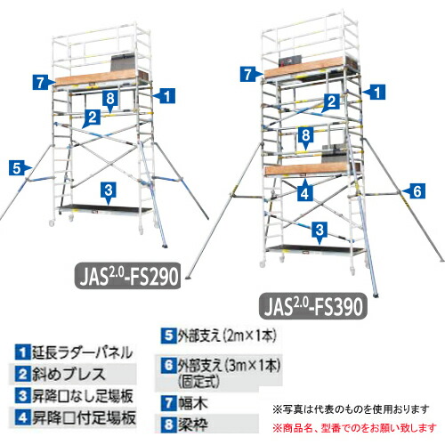 【ポイント10倍】【直送品】 長谷川工業 ハセガワ ジッピー 手摺枠 JAS-AL-FSPGR (16181) 《構成部材》 【大型】