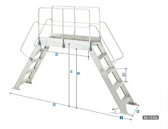 【直送品】 長谷川工業 ハセガワ 仮設足場台 DG 1515a (18021) 【大型】 :hase 18021:道具屋さん