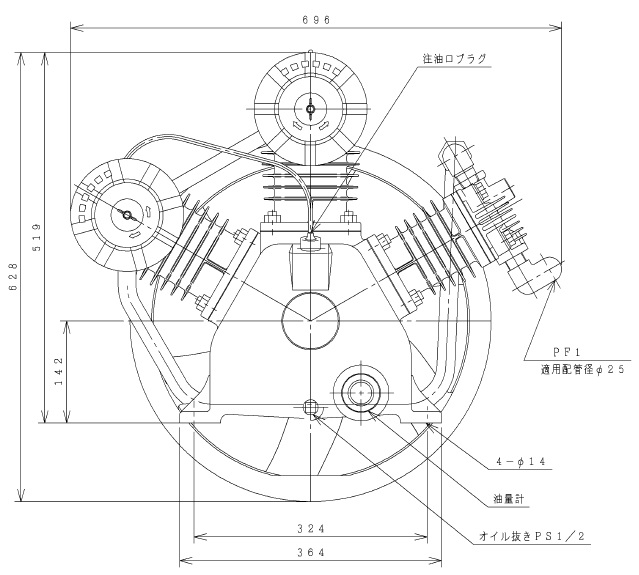 ポイント10倍】【直送品】 日立 給油式ベビコン 7.5P-9.5CV 圧縮機のみ