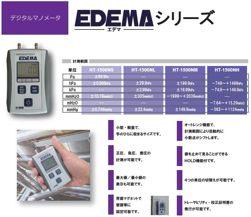 小型デジタルマノメーター 校正証明書付 HT-1500NM アズワン-