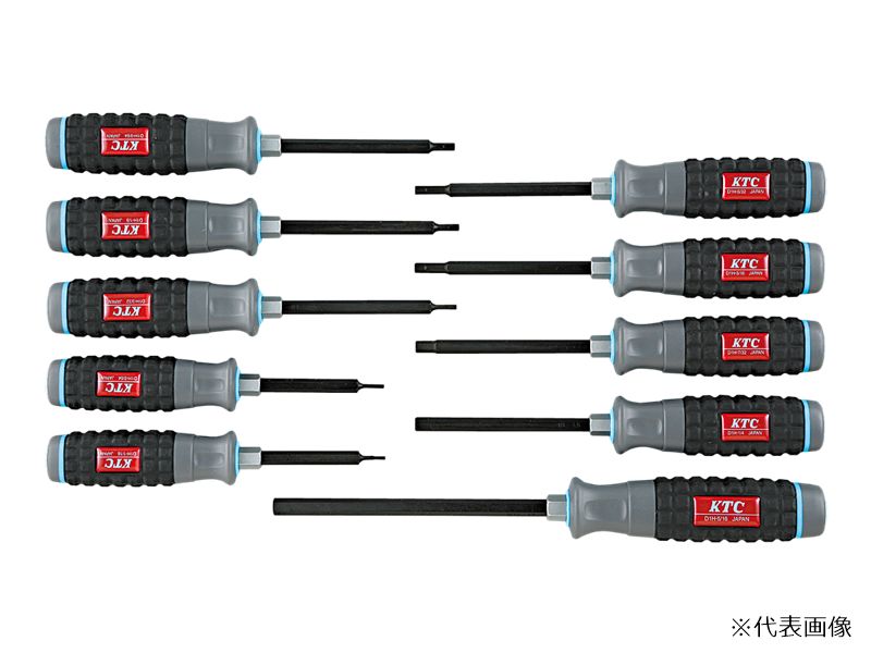 【ポイント10倍】KTC 樹脂柄ヘキサゴンドライバセット 10本組 TD1H10B :p10 ktc td1h10b:道具屋さん