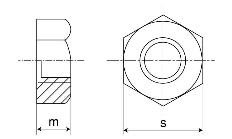 SUNCO ステンレス(303、304、XM7等) 六角ナット(1種(切削(亀谷製 【1個