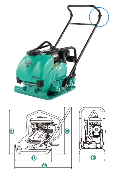 【直送品】 三笠産業 プレートコンパクター MVC-T90H-VAS 【大型】｜douguyasan