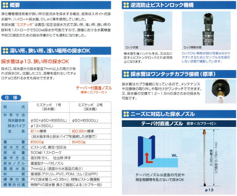 ポイント10倍】【直送品】 笠原理化工業 (Kasahara) ピストン式採水器