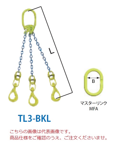 【ポイント5倍】【直送品】 マーテック チェーンスリング 3本吊りセット TL3 BKL 10mm 全長1.5m (TL3 BKL 10 15) :p5 mtec tl3 bkl 10:道具屋さん