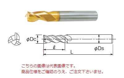 【ポイント10倍】不二越 (ナチ) ハイスエンドミル 3GE38 (G スタンダードエンドミル 3枚刃)