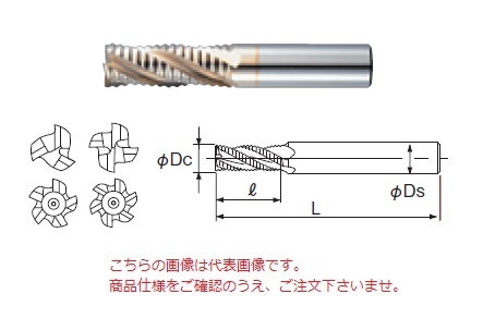 不二越 (ナチ) ハイスエンドミル SGLREM10 (SG-FAX ラフィングエンドミルラージピッチミディアム)