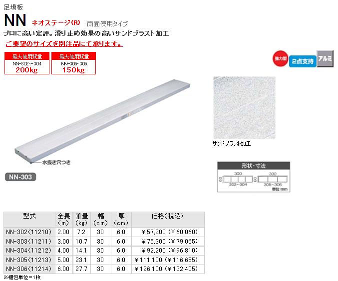 新版 工具ランドショップ足場板 ネオステージ NN-305 一部地区配送制限