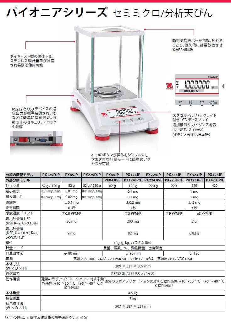 直送品】 オーハウス (OHAUS) パイオニアシリーズ PX85JP (30428394)-