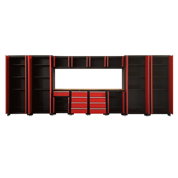 【直送品】 BIG RED ビッグレッド ガレージキャビネット (レッド) KN40441214 【沖縄・離島配送不可】 【大型】の画像